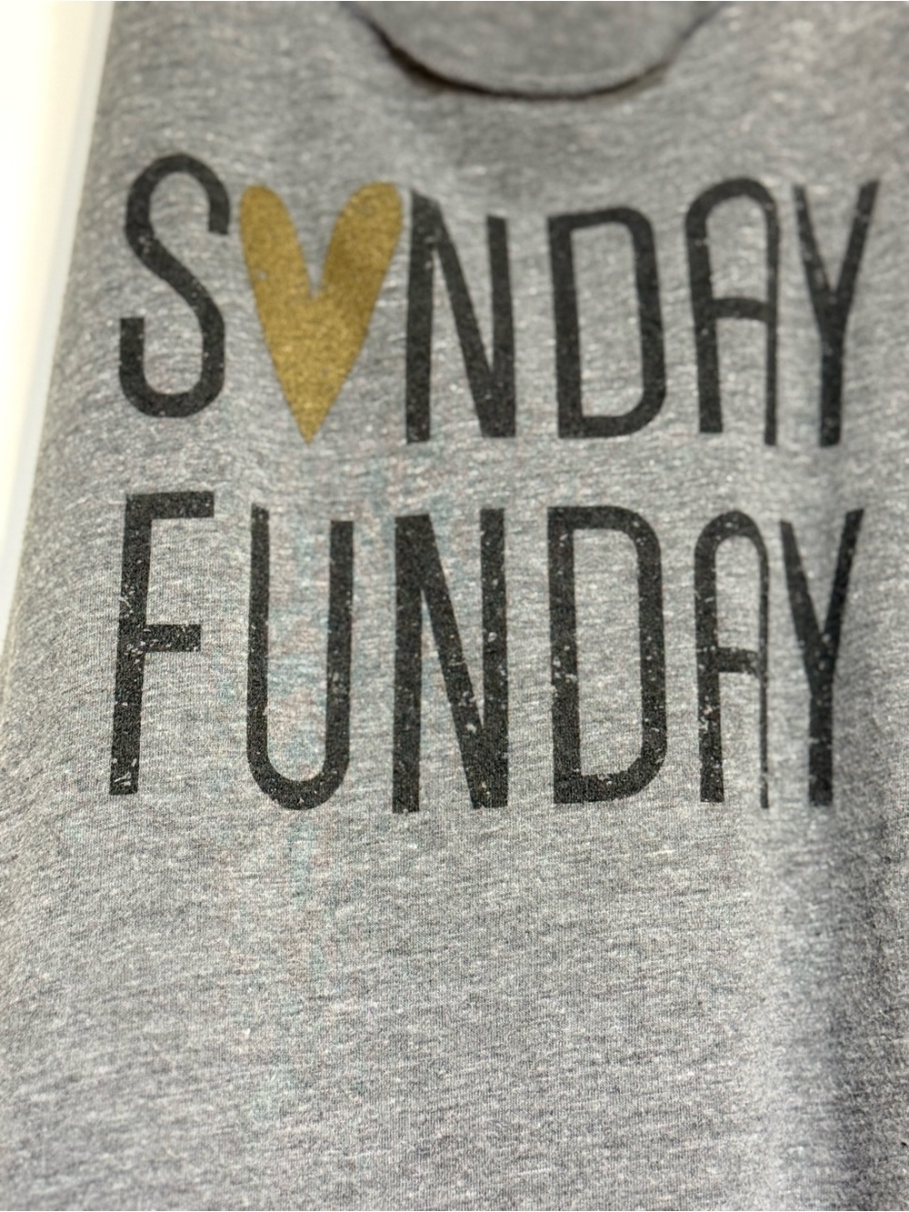 Sunday Funday Graphic Tank Top Gray Racerback Next Level Apparel Small - Picture 3 of 11
